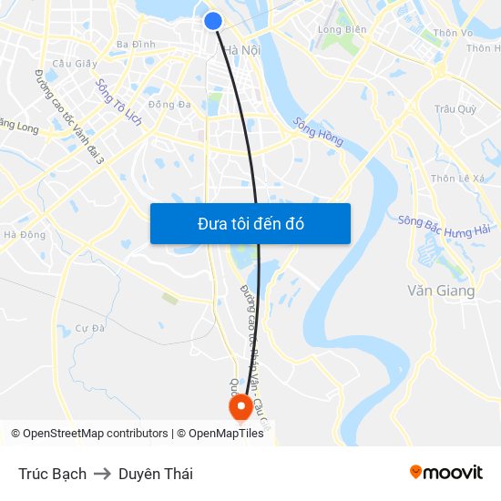 Trúc Bạch to Duyên Thái map