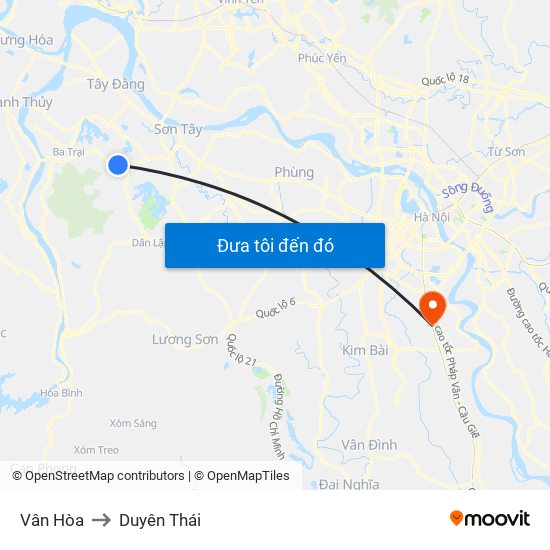 Vân Hòa to Duyên Thái map