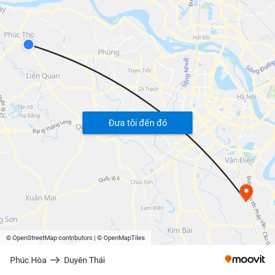 Phúc Hòa to Duyên Thái map