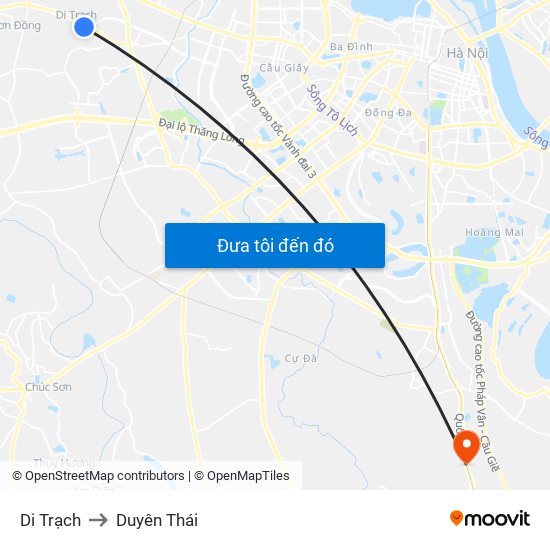 Di Trạch to Duyên Thái map