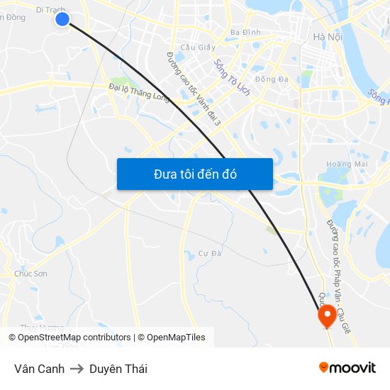 Vân Canh to Duyên Thái map