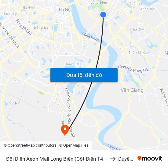 Đối Diện Aeon Mall Long Biên (Cột Điện T4a/2a-B Đường Cổ Linh) to Duyên Thái map