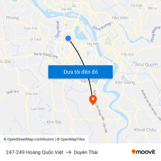 247-249 Hoàng Quốc Việt to Duyên Thái map