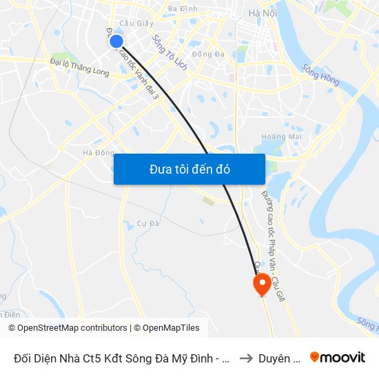 Đối Diện Nhà Ct5 Kđt Sông Đà Mỹ Đình - Phạm Hùng to Duyên Thái map