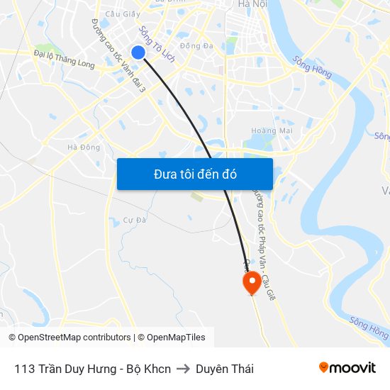 113 Trần Duy Hưng - Bộ Khcn to Duyên Thái map