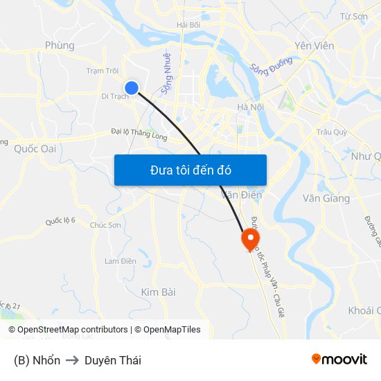 (B) Nhổn to Duyên Thái map