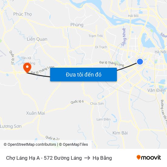 Chợ Láng Hạ A - 572 Đường Láng to Hạ Bằng map