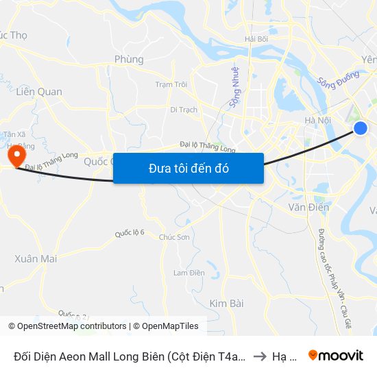 Đối Diện Aeon Mall Long Biên (Cột Điện T4a/2a-B Đường Cổ Linh) to Hạ Bằng map