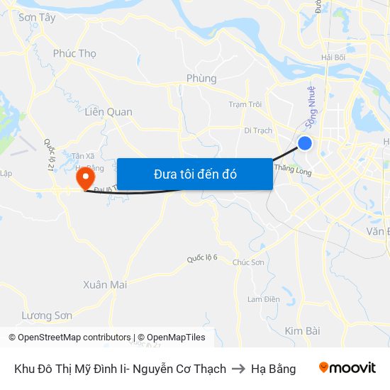 Khu Đô Thị Mỹ Đình Ii- Nguyễn Cơ Thạch to Hạ Bằng map