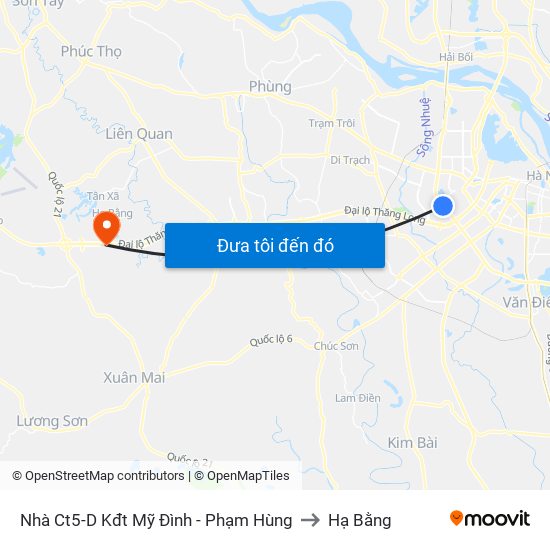 Nhà Ct5-D Kđt Mỹ Đình - Phạm Hùng to Hạ Bằng map