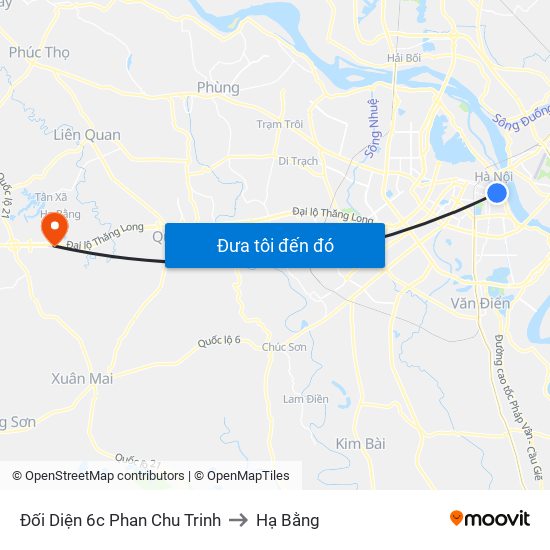 Đối Diện 6c Phan Chu Trinh to Hạ Bằng map