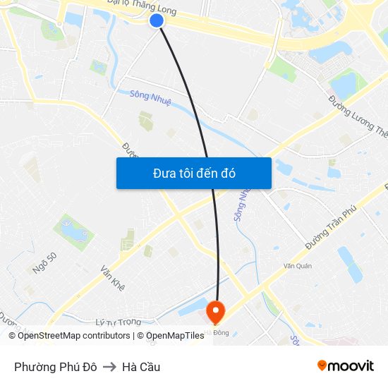 Phường Phú Đô to Hà Cầu map