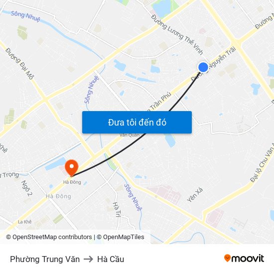 Phường Trung Văn to Hà Cầu map