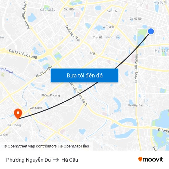 Phường Nguyễn Du to Hà Cầu map