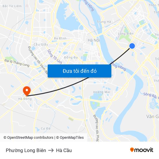 Phường Long Biên to Hà Cầu map