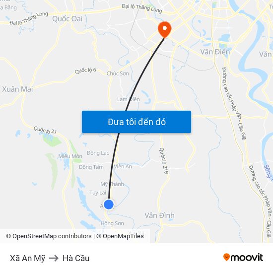 Xã An Mỹ to Hà Cầu map