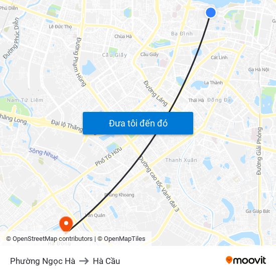 Phường Ngọc Hà to Hà Cầu map