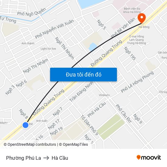 Phường Phú La to Hà Cầu map