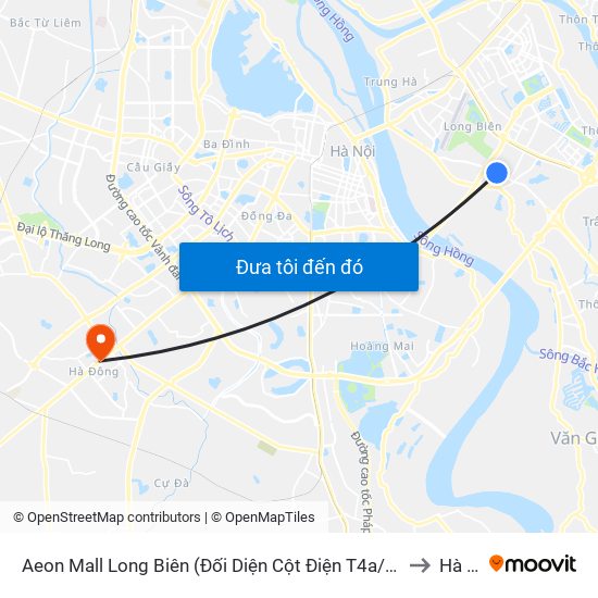 Aeon Mall Long Biên (Đối Diện Cột Điện T4a/2a-B Đường Cổ Linh) to Hà Cầu map