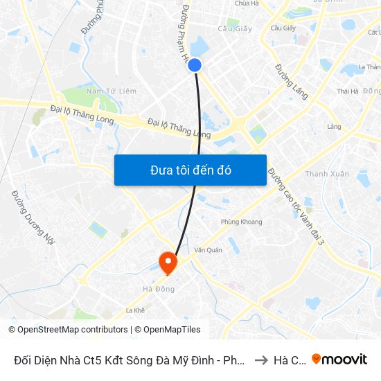 Đối Diện Nhà Ct5 Kđt Sông Đà Mỹ Đình - Phạm Hùng to Hà Cầu map