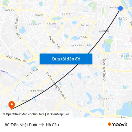 80 Trần Nhật Duật to Hà Cầu map