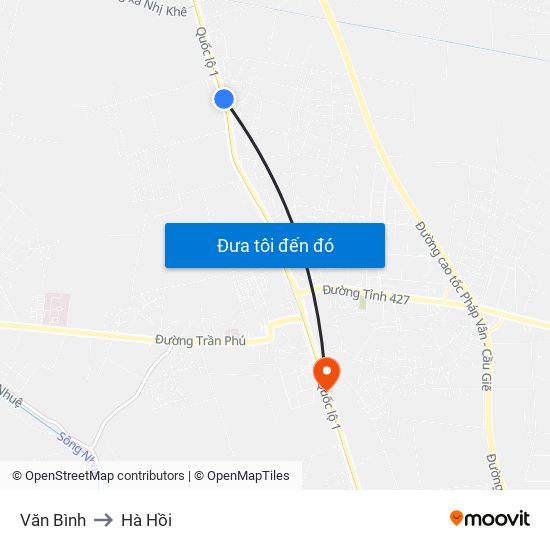 Văn Bình to Hà Hồi map