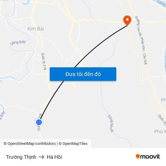 Trường Thịnh to Hà Hồi map