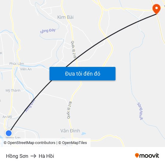 Hồng Sơn to Hà Hồi map