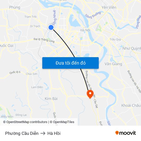 Phường Cầu Diễn to Hà Hồi map