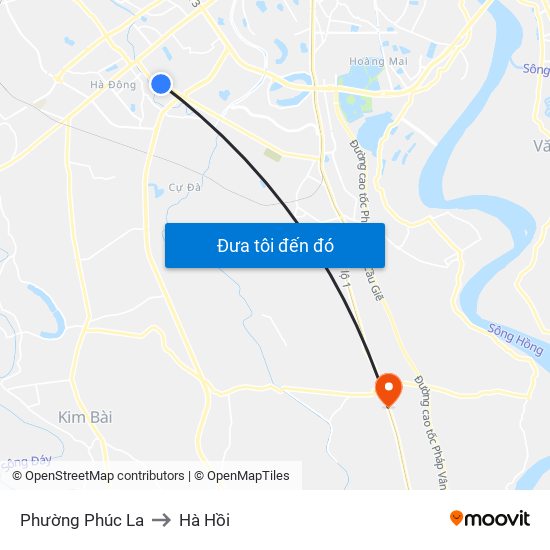 Phường Phúc La to Hà Hồi map