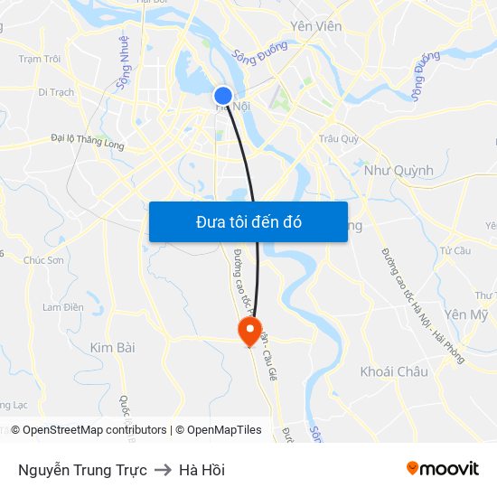 Nguyễn Trung Trực to Hà Hồi map