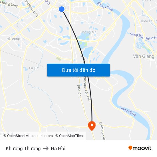 Khương Thượng to Hà Hồi map