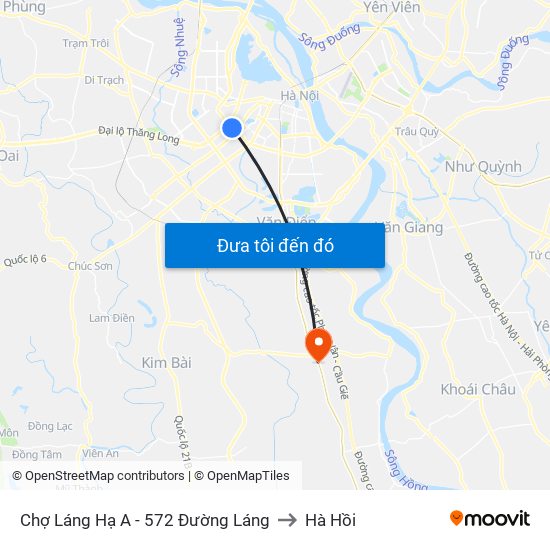 Chợ Láng Hạ A - 572 Đường Láng to Hà Hồi map