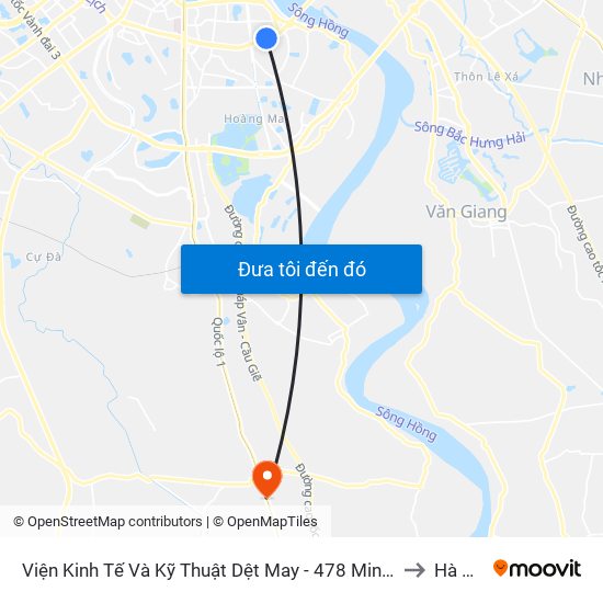 Viện Kinh Tế Và Kỹ Thuật Dệt May - 478 Minh Khai to Hà Hồi map