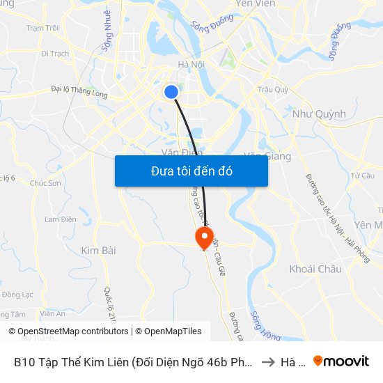 B10 Tập Thể Kim Liên (Đối Diện Ngõ 46b Phạm Ngọc Thạch) to Hà Hồi map