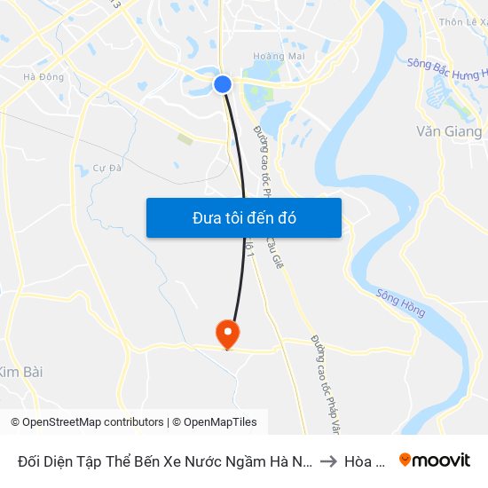 Đối Diện Tập Thể Bến Xe Nước Ngầm Hà Nội - Ngọc Hồi to Hòa Bình map