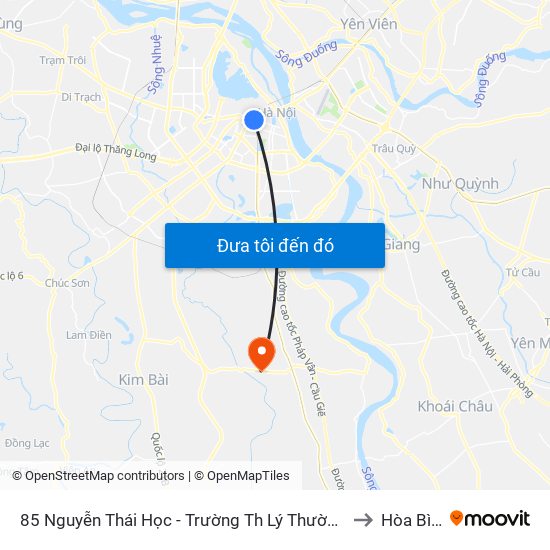 85 Nguyễn Thái Học - Trường Th Lý Thường Kiệt to Hòa Bình map