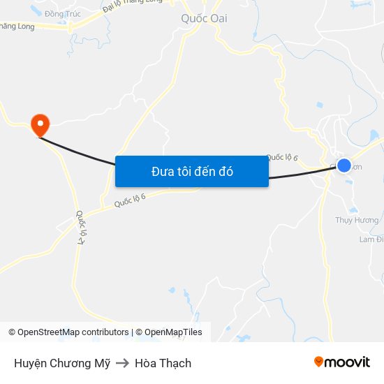 Huyện Chương Mỹ to Hòa Thạch map