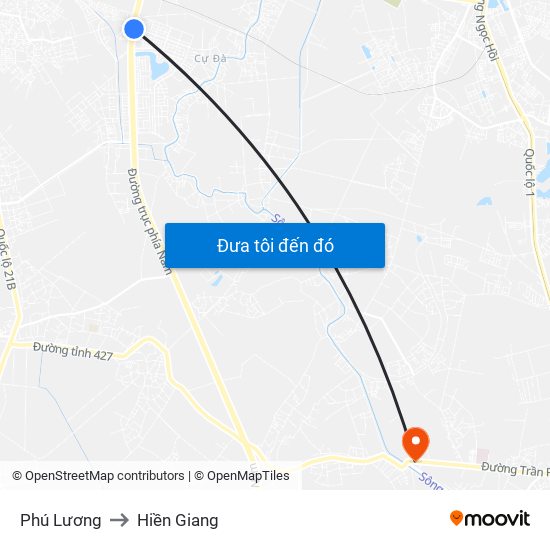 Phú Lương to Hiền Giang map