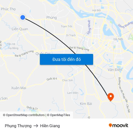 Phụng Thượng to Hiền Giang map