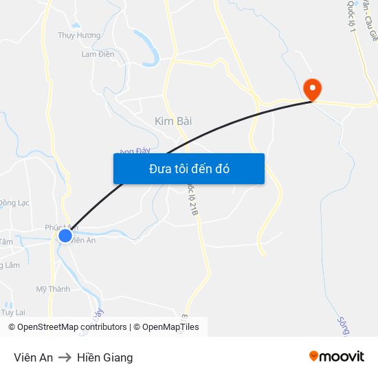 Viên An to Hiền Giang map