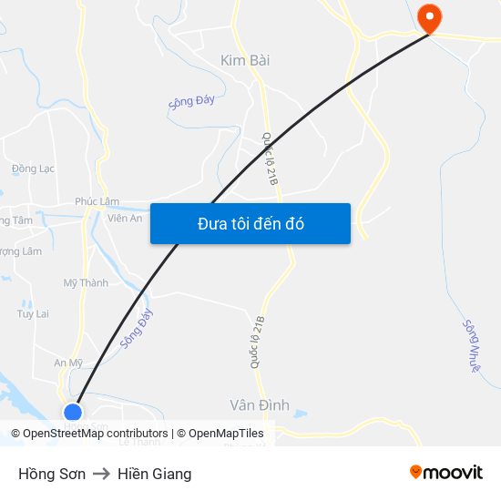 Hồng Sơn to Hiền Giang map