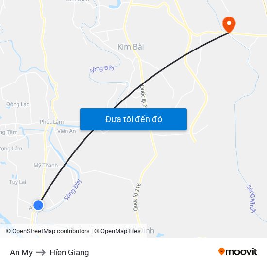 An Mỹ to Hiền Giang map