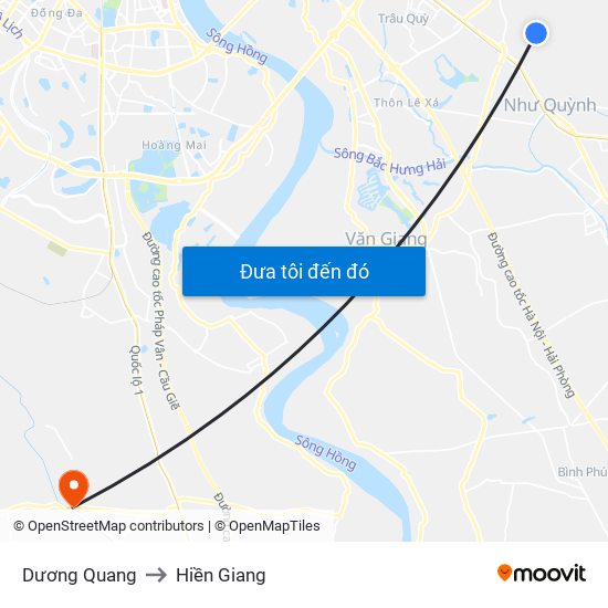 Dương Quang to Hiền Giang map