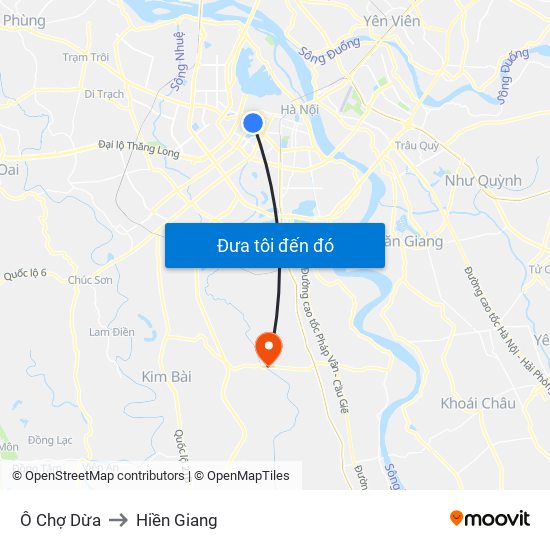 Ô Chợ Dừa to Hiền Giang map