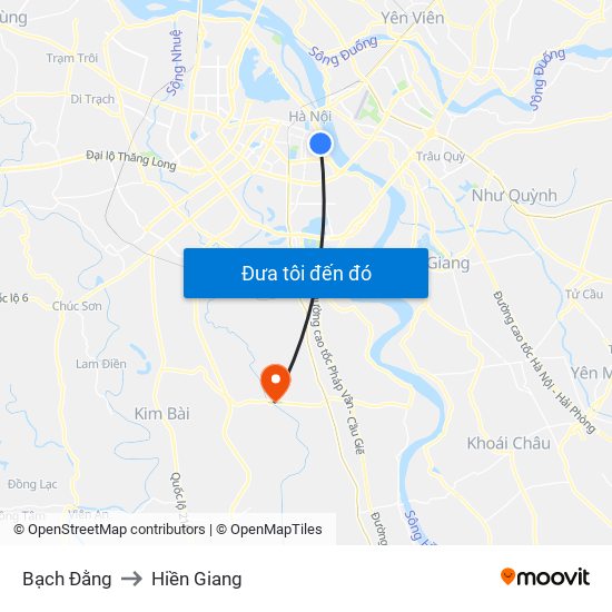 Bạch Đằng to Hiền Giang map