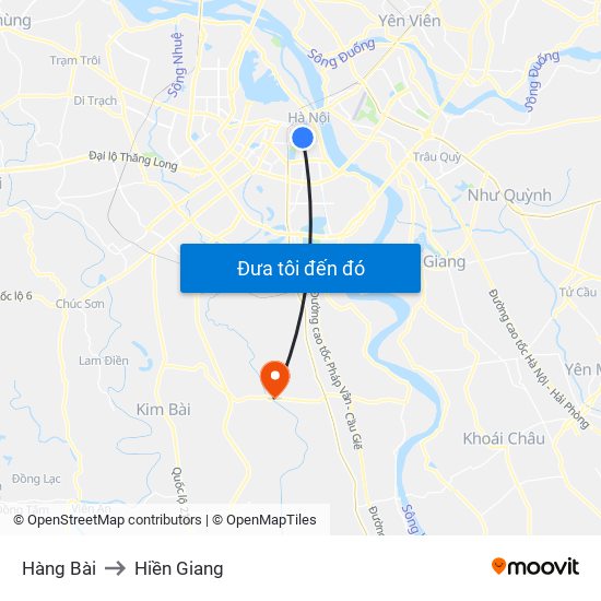 Hàng Bài to Hiền Giang map