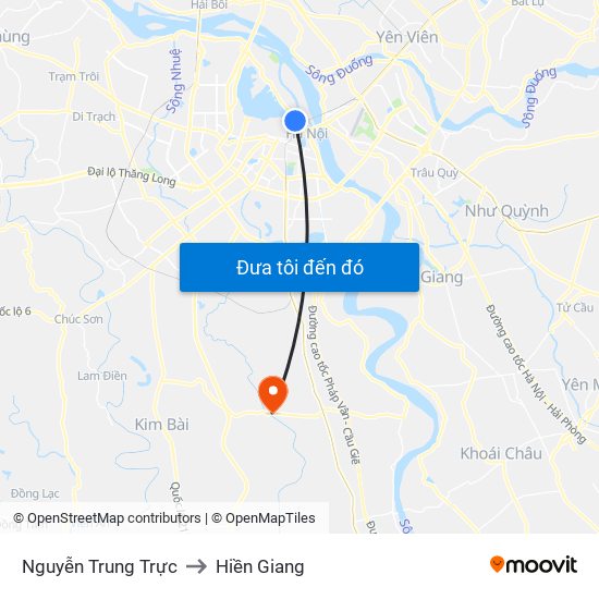 Nguyễn Trung Trực to Hiền Giang map