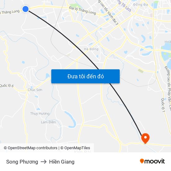 Song Phương to Hiền Giang map