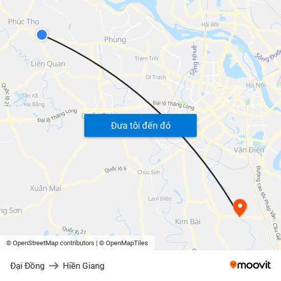 Đại Đồng to Hiền Giang map